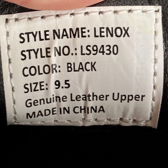 La Milano Black Leather Linen Silver Horse Bit Detail Slip On Loafer Size 9.5 - Picture 11 of 11